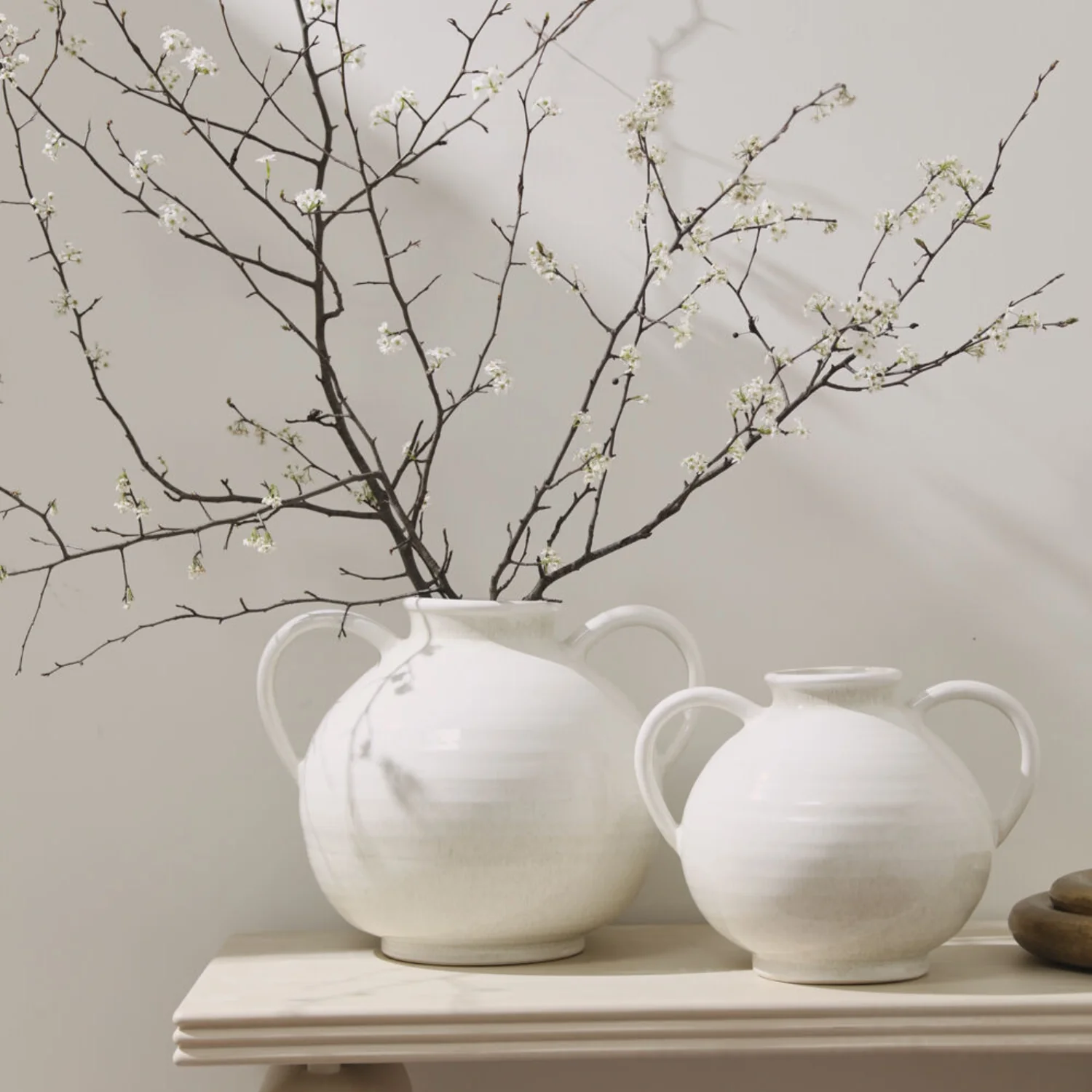 Solis Loop Handle Ceramic Vase