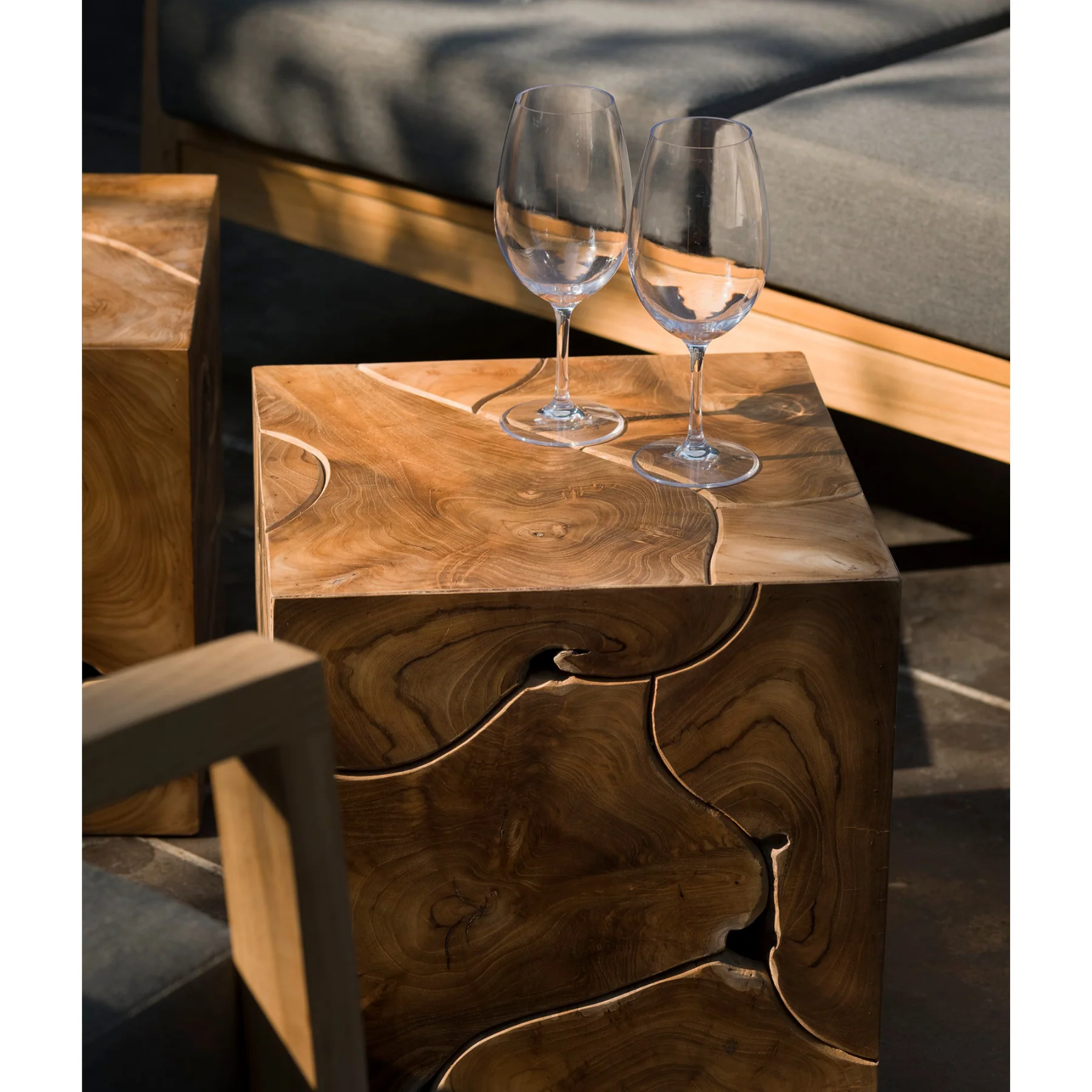 Teak Cube End Table - Image 5