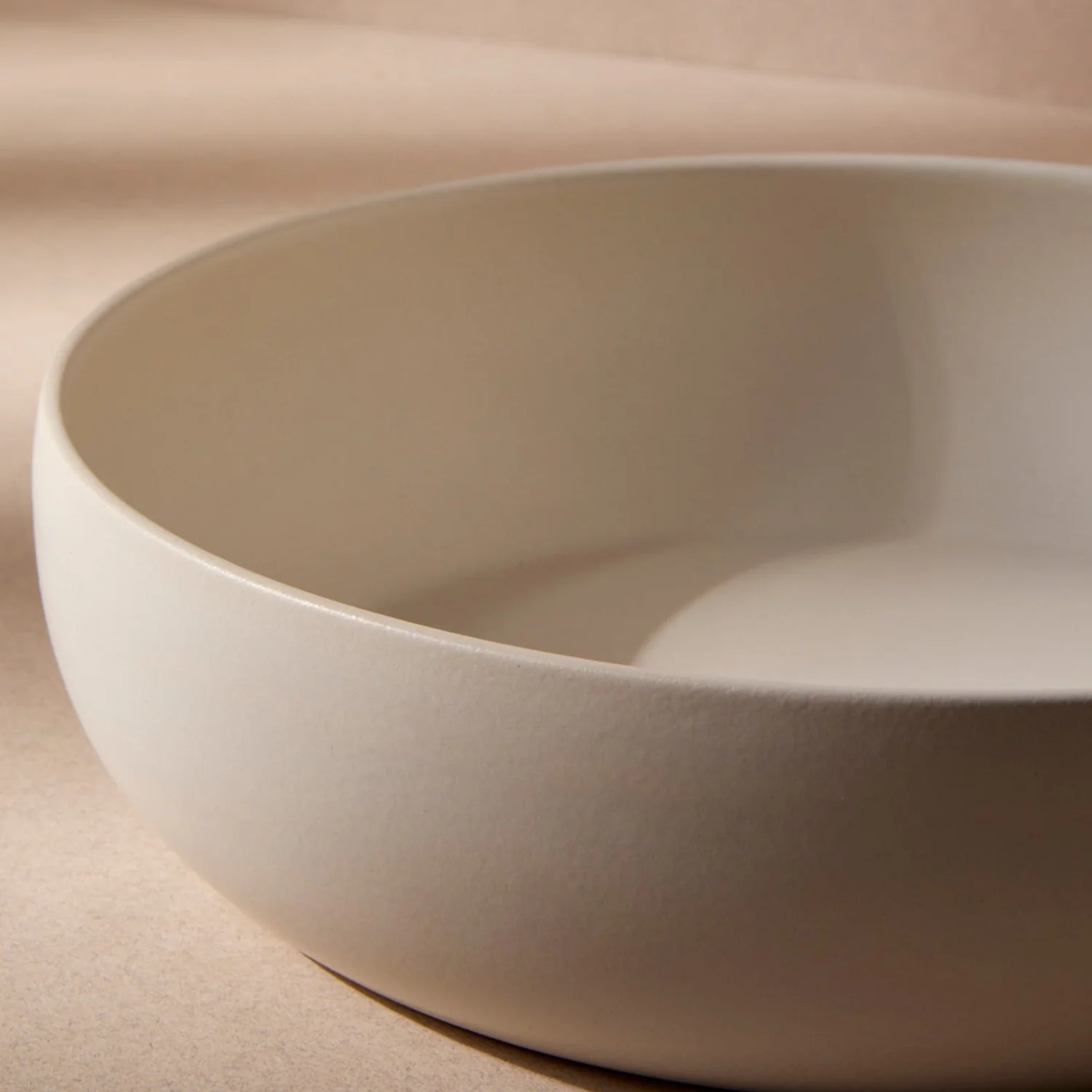 Stoneware 60oz Shallow Serving Bowl - White - Image 2