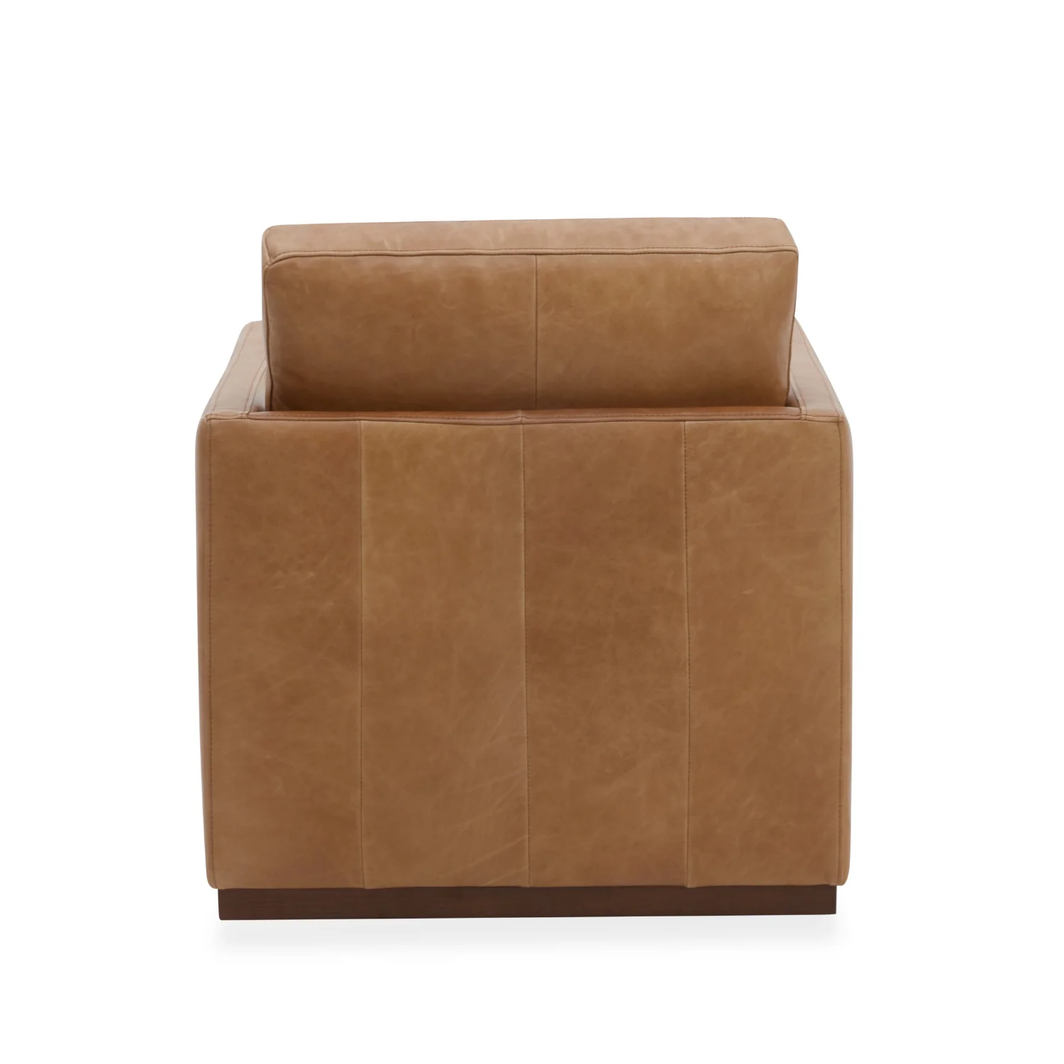 Stratford Swivel Lounge Chair - Distressed Cognac Leather - Image 4