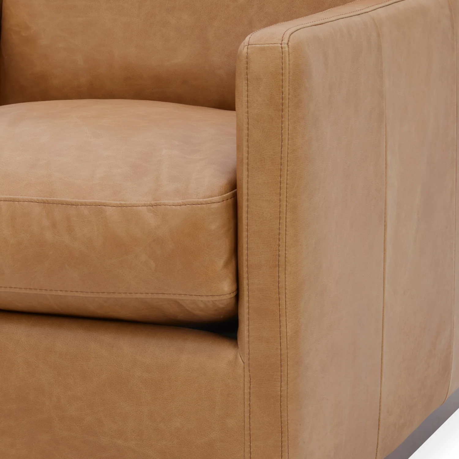 Stratford Swivel Lounge Chair - Distressed Cognac Leather - Image 9
