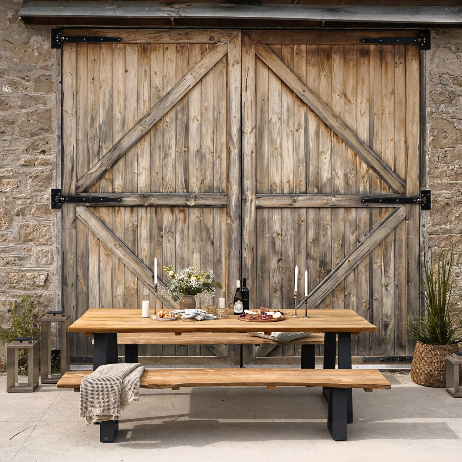Live Edge Teak Charcoal Dining Table - Image 6