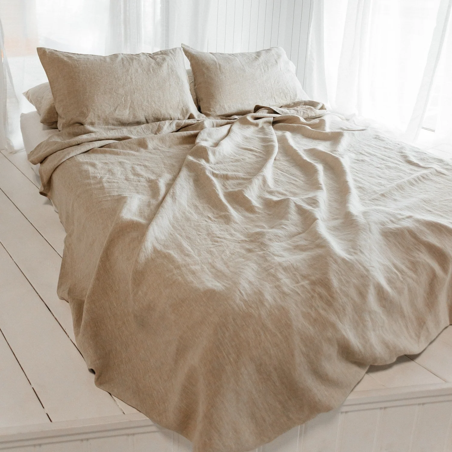 Timmins Natural Linen Sheet Set - Image 2