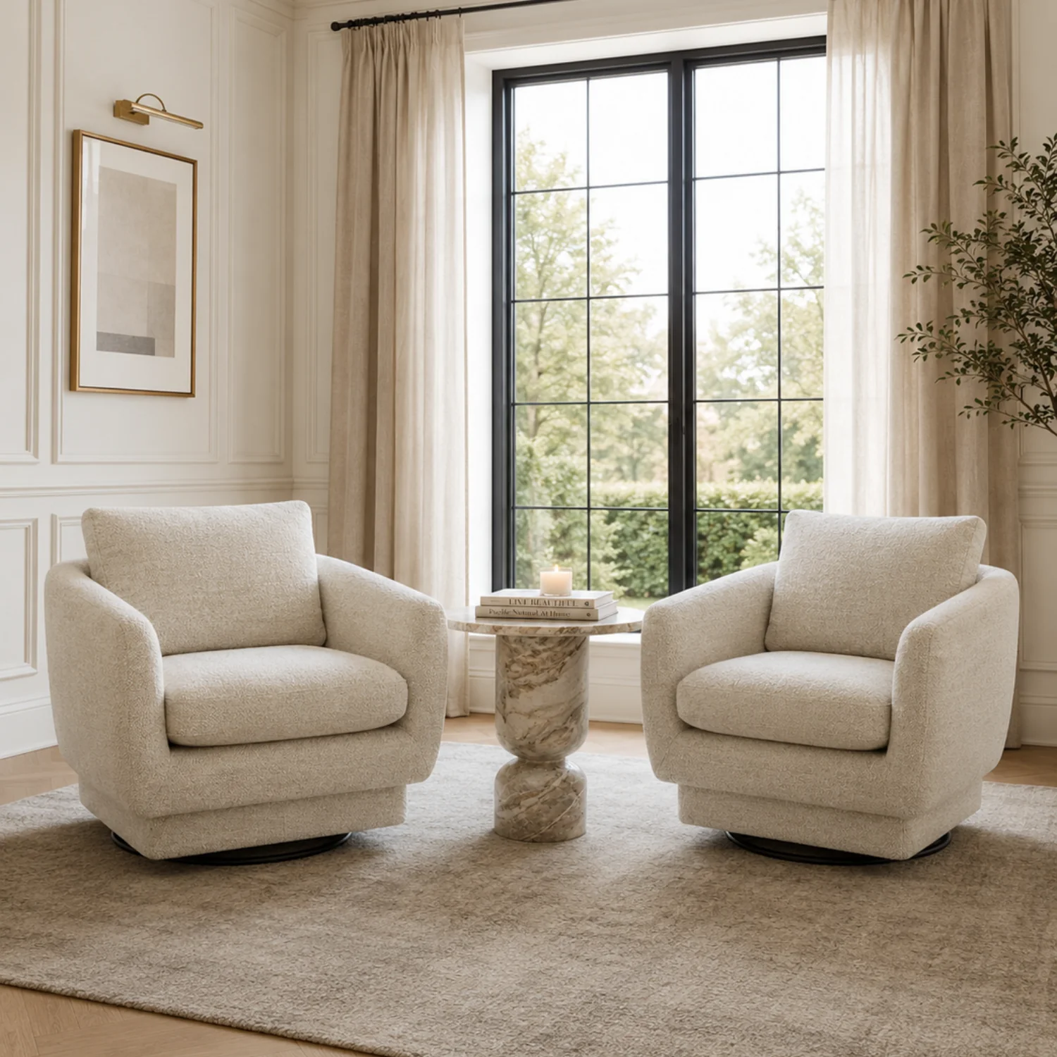 Tundra Swivel Lounge Chair - Jasper Sand - Image 2