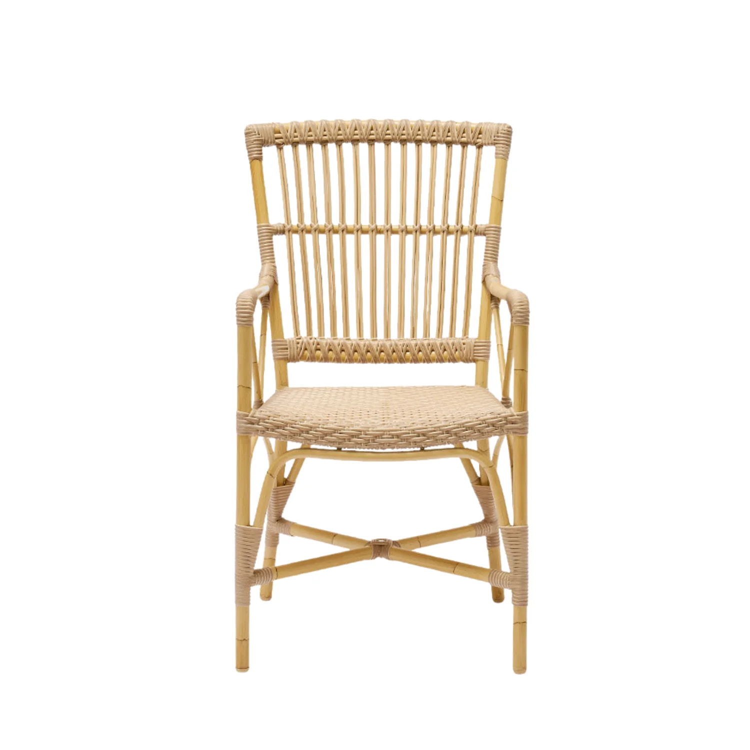 Venice Alu-Rattan Dining Arm Chair w/ Cushion - Image 7