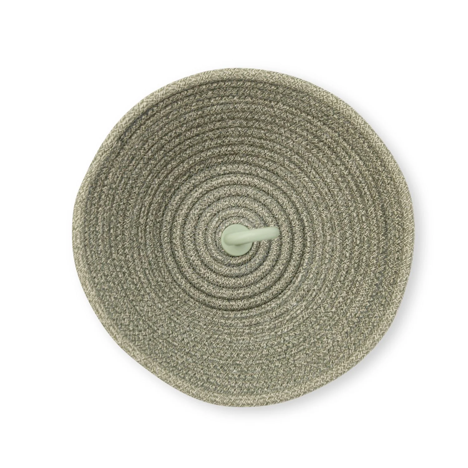 Woven Green Rope Bowl w/ Handle - Image 2
