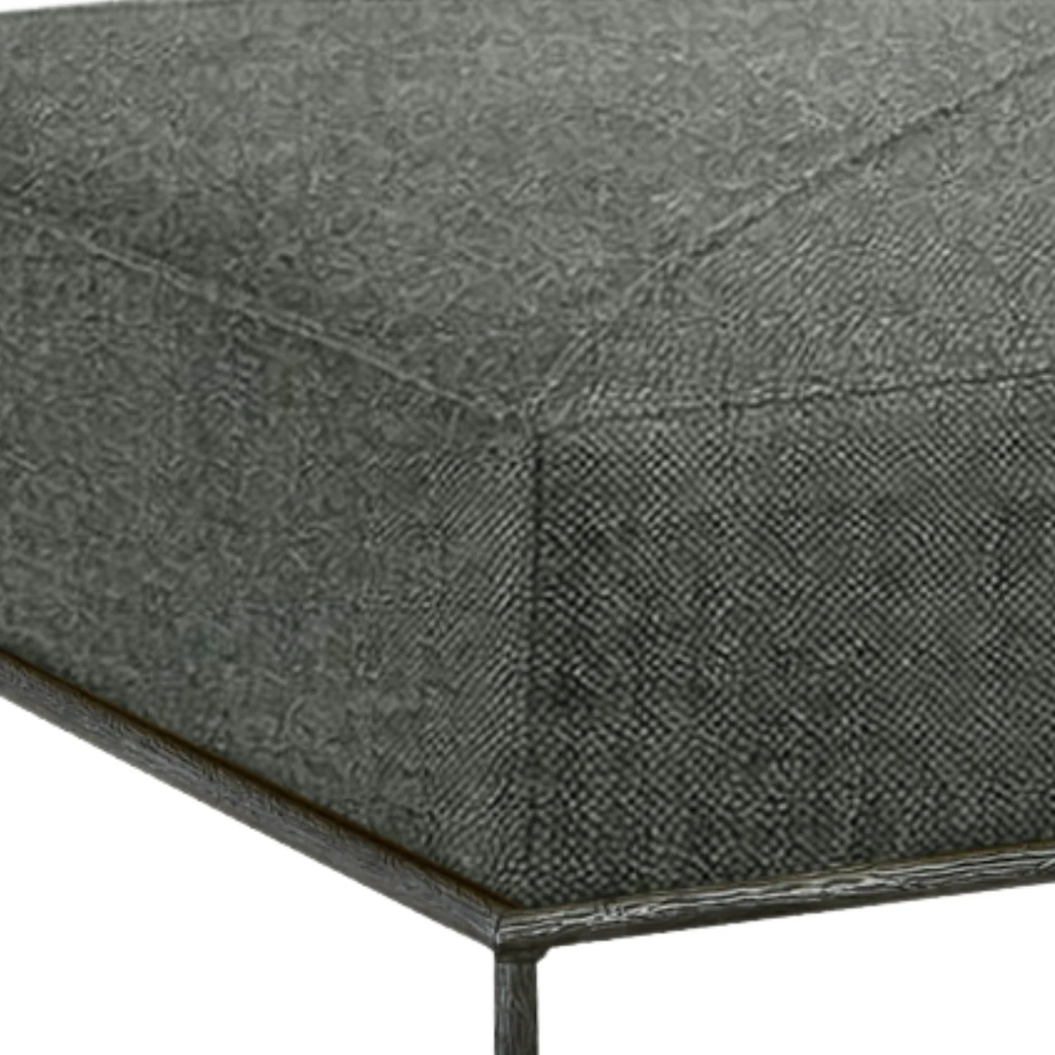 York 45" Rectangle Ottoman - Crypton® Laguna Coal - Image 3